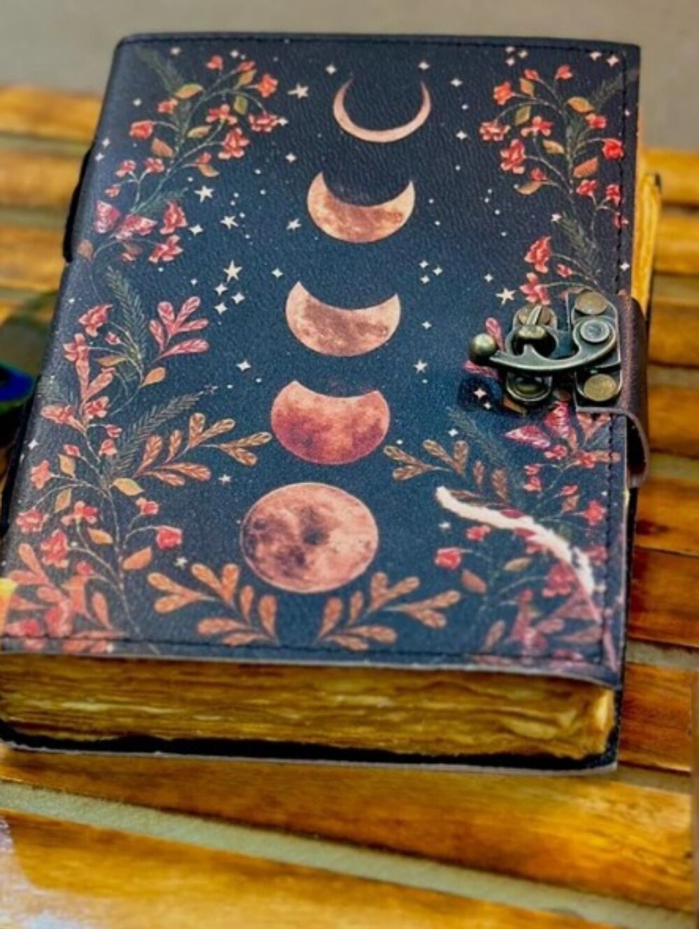 Lunar clipse Weathered Antique Look Sketchbook Diary Illuminated Page Book New